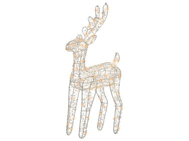 Décoration extérieure LED OLDENOR Renne 70 cm Argenté