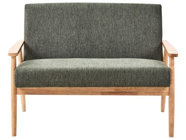 Sofa 2 Seater ESRUM Fabric Light Brown/ Green