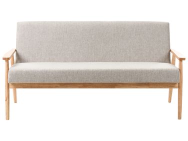 Sofa 3 Seater ESRUM Fabric Light Brown/ Grey