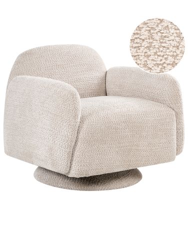 Swivel Armchair AAPUA Fabric Beige