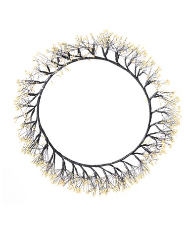 Couronne de Noël LED MUGGAN Couronne 52 cm Noir