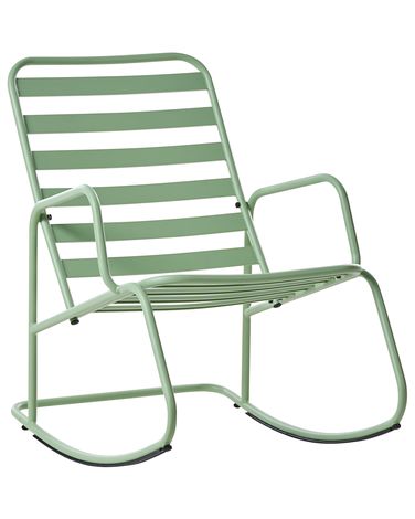 Fauteuil à bascule de jardin TURI Métal Vert
