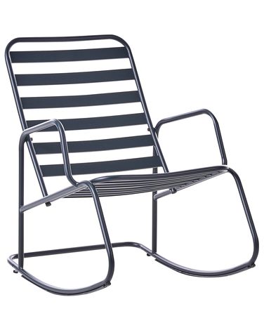 Fauteuil à bascule de jardin TURI Métal Noir