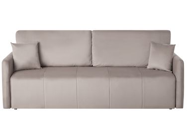Sofa Bed 3 Seater EGGE Velvet Taupe