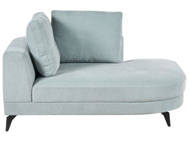 Chaise longue MARUM Chenille Lichtblauw