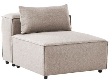 1-Seat Section BRANDE Fabric Light Brown
