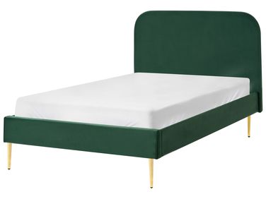 Bed Fluweel FLAYAT 120 x 200 cm Donkergroen