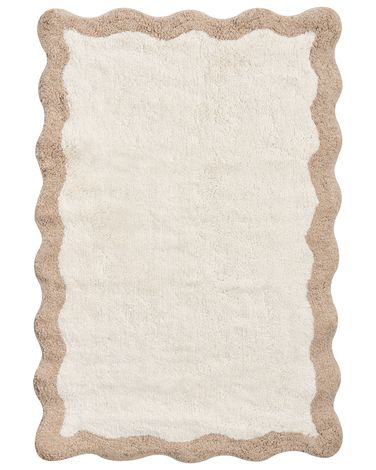 Badmat NANGAL Bruin/beige 60 x 90 cm Katoen