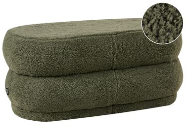 Banc rembourré ELLENDALE Bouclé Vert