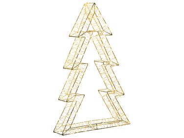 Décoration extérieure LED AKERAN Arbre de Noël 60 cm Argenté
