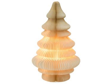Kerstdecoratie Tafellamp DREVJA Kerstboom 51 cm Beige