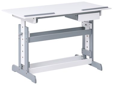 Bureau réglable en hauteur manuellement NANNUP Blanc 110 cm 53 cm