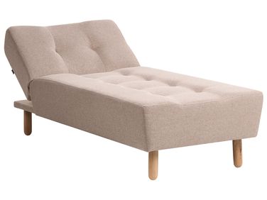 Chaise longue ALSTEN Stof Beige