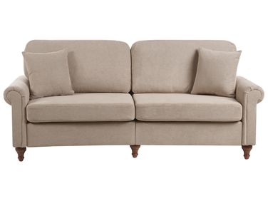 Canapé 3 places GINNERUP Tissu Taupe