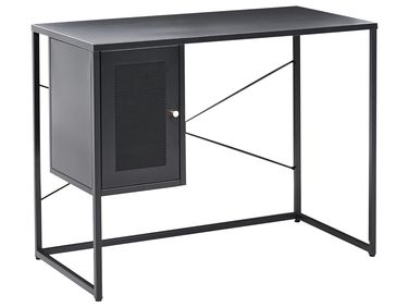 Table de bureau HARJO Noir 100 cm 50 cm avec rangement