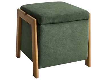 Storage Pouffe EDLAND Fabric 45 cm 43 cm Green