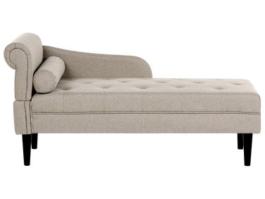 Linkszijdige chaise longue YVOIRE Stof Beige