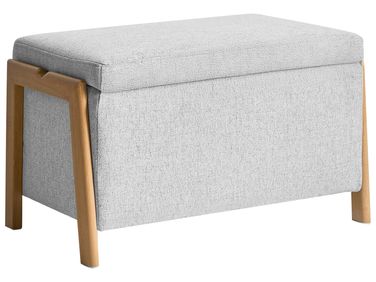 Banc de rangement rembourré EDLAND Tissu Gris clair