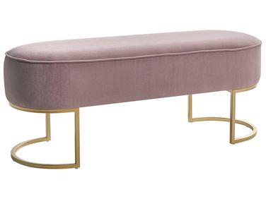 Banc rembourré MILRY Velours Rose