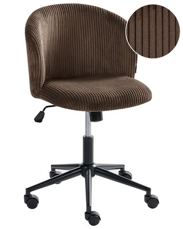 Bureaustoel MILES Corduroy Donkerbruin