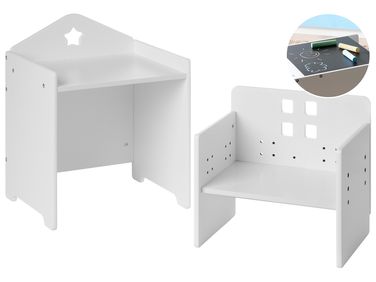 Ensemble table et chaise pour enfants ELANORA Blanc Montessori