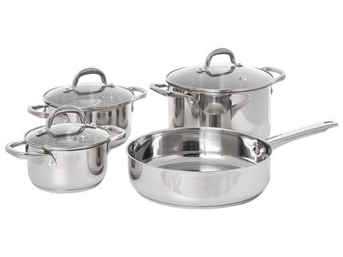 7-delige pannenset PRIMECOOK Roestvrij staal Zilver