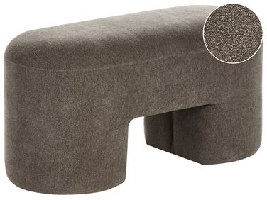 Gestoffeerd bankje DECORAH Bouclé Bruin