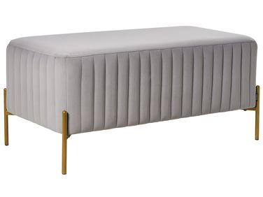 Banc rembourré UTAH Velours Gris