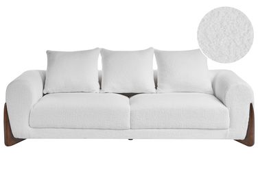 Sofa 3 Seater VINLIDEN Boucle White