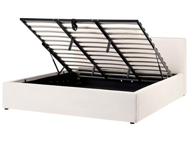 Ottoman Bed Fabric LAGARDE 180 x 200 cm (EU Super King) Off-White