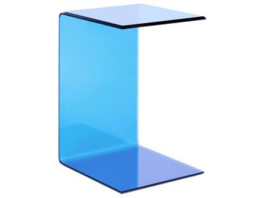 Bijzettafel LOURDES Veiligheidsglas Blauw
