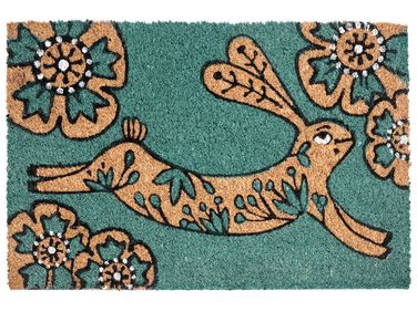 Doormat CLARK Teal 40 x 60 cm Rabbit Coir