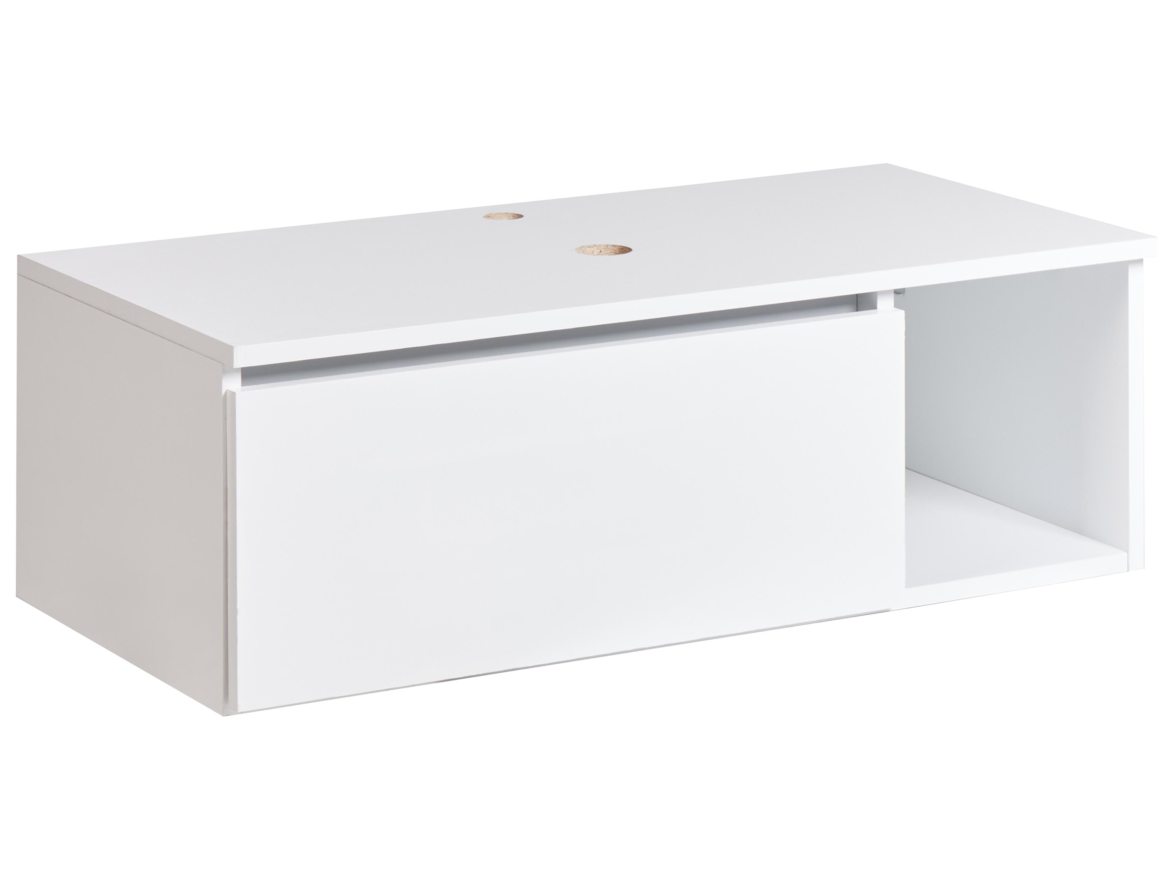 Wandgemonteerde wastafelkast RUPANCO 80 cm Wit