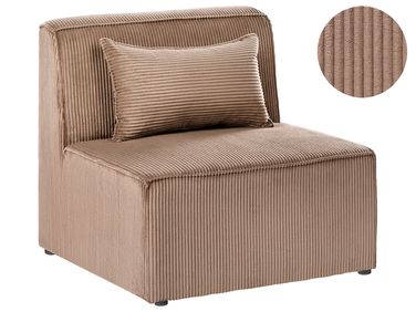 Module fauteuil LEMVIG Velours côtelé Beige sable