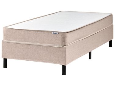 Boxspring zonder hoofdbord Stof COUNTESS 90 x 200 cm Beige