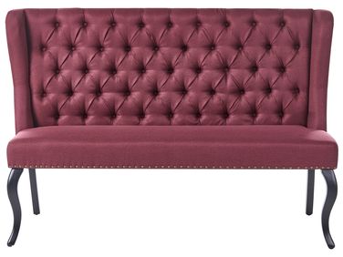 Dining Bench 2 Seater TORSBY Fabric Dark Red