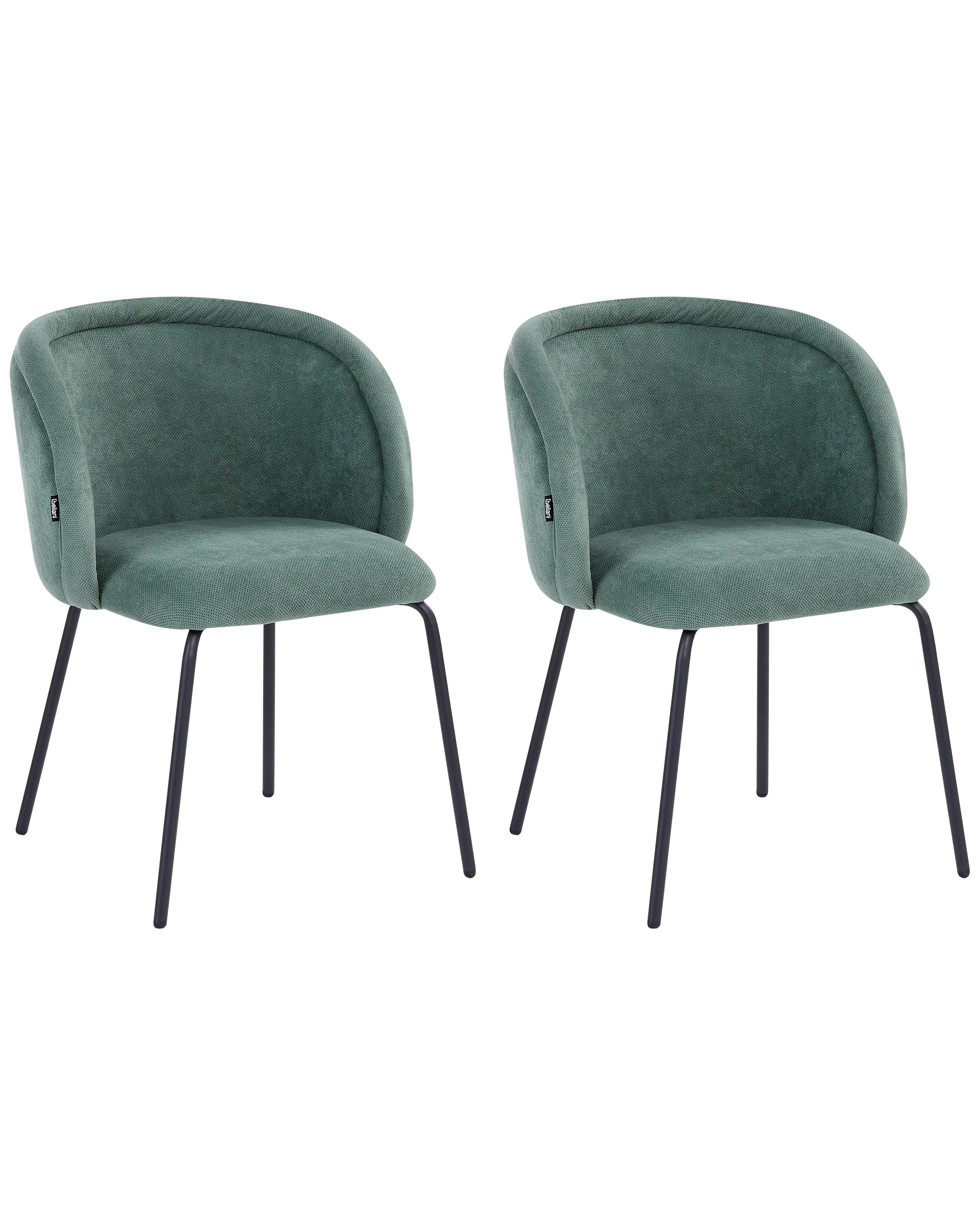 Set van 2 eetkamerstoelen SARASOTA Stof Lichtgroen