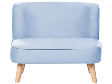 Canapé pour enfants RISBY Velours Bleu clair