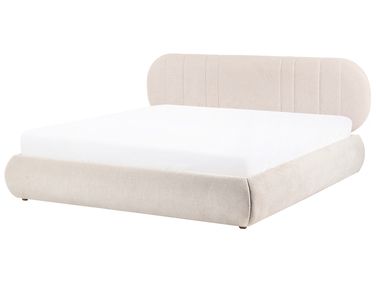 Bed met opbergruimte Stof CAMPAN 180 x 200 cm Lichtbeige