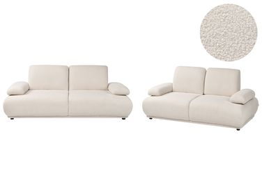Living Room Set 5 Seater NACKA Boucle Off-White