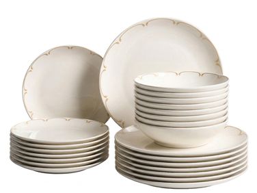 24-delige serviesset CHAROLI Porselein Wit/goud