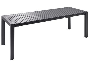 Extending Garden Dining Table ARDESIO 160/220 cm 90 cm Metal Dark Grey