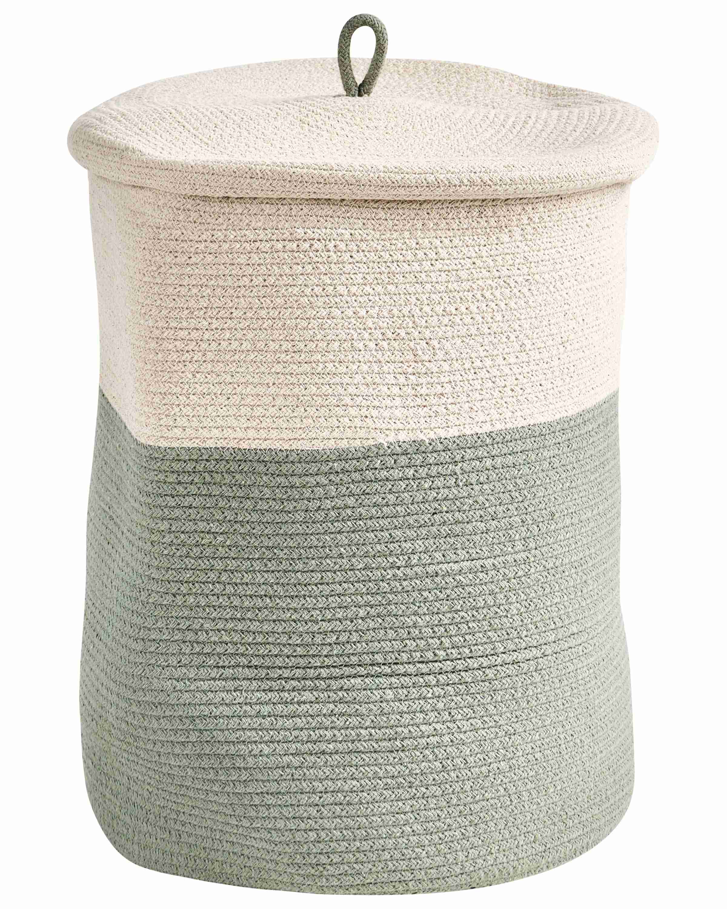 Basket SILOPI Cotton Light Beige/ Green