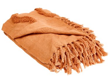 Couverture KHARI Coton 200 x 200 cm Orange