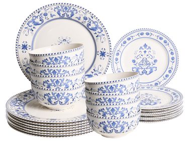 24-delige serviesset GALANGAL Porselein Wit/blauw