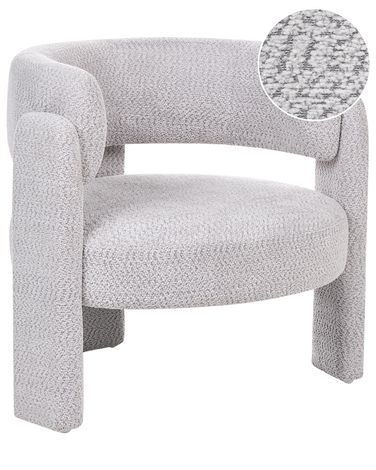 Armchair BUREA Chenille Light Grey