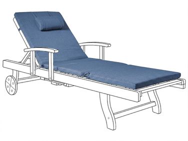 Coussin de transat extérieur TOSCANA/JAVA/AMANTEA PREMIUM 189 x 58 cm Bleu