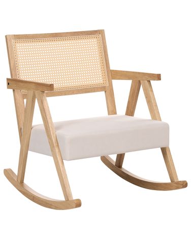 Fauteuil à bascule RYA Bois Marron clair/beige clair