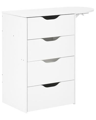 Coiffeuse avec miroir et tabouret BELOEIL Blanc