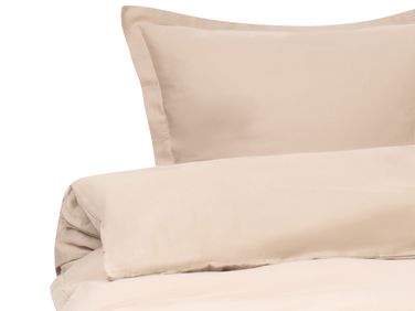 Ensemble de housses de couette PARKROSE Satin de coton 150 x 200 cm Beige